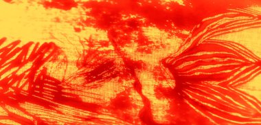 Dinamik sarı ve kırmızı tonların karışımı soyut desenler, canlı dokular ve akan kumaş kıvrımlarıyla sıcak ve yaratıcı bir görsel deneyim yaratıyor..