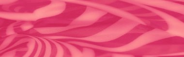 Dinamik dalgalı dokuları ve yumuşak, şeffaf katmanları olan pembe kumaş bulanıklığı. Yumuşak kıvrımlar ve pürüzsüz kıvrımlar modern, soyut estetiğini geliştirir..