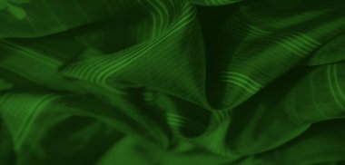 Yumuşak yeşil kumaş bulanıklığı çiçek desenleri ve çizgili desenlerle zarifçe akıyor. Karmaşık detaylar ve pürüzsüz kıvrımlar tekstil tasarımının estetik güzelliğini vurgular..