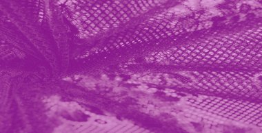 İnce mor dantel kumaşlı, dalgalı desenli ve parlak detaylı bulanık, yaratıcı projeler için havadar ve ruhani bir görüntü yayıyor..