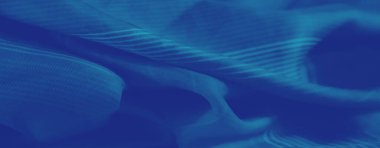 Zarif çiçek motifleri olan canlı mavi kumaş bulanıklığı. Yumuşak çapraz çizgilere göre dizilmiş. Örtülü malzeme lüks yayar, yumuşaklık ve sanatsal cazibeyi birleştirir..