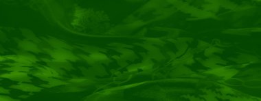 Görüntü. Açısal şekiller ve pürüzsüz çizgiler içeren, şeffaf efekt ve zarif zincir motifleriyle tamamlanmış koyu soyut desenli yeşil kumaş..