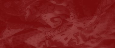 Görüntü - Entrika dizayn kırmızı kumaş çiçek ve dekoratif motifler, sofistike bir doku ve ince parıltı sunuyor, üst düzey tasarım ve dcor proj için mükemmel