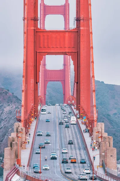 San Francisco Daki Golden Gate Köprüsü Nün Güzel Manzarası Pastel — Stok fotoğraf