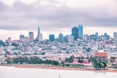 San Francisco 'nun okyanustan manzarası, Kaliforniya ABD