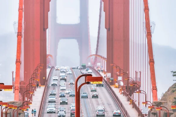 San Francisco Abd Ekim 2021 Golden Gate Köprüsü Nün Sisli — Stok fotoğraf