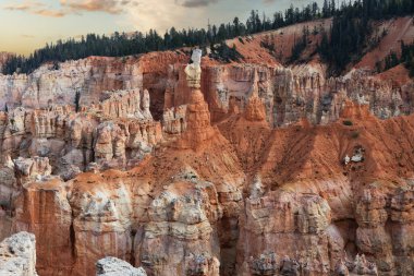 Bryce Canyon Ulusal Parkı Utah ABD, güzel doğal manzara, konsept, turizm, seyahat simgesi