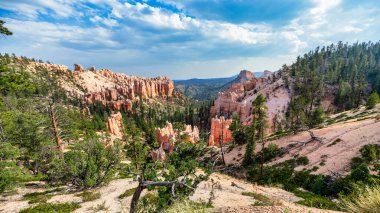 Bryce Canyon Ulusal Parkı Utah ABD, güzel doğal manzara, konsept, turizm, seyahat simgesi