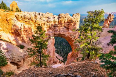Bryce Canyon Ulusal Parkı Utah ABD, güzel doğal manzara, konsept, turizm, seyahat simgesi