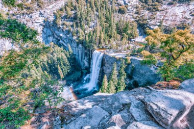 Vernal Falls Havacılık Manzarası, Yosemite Ulusal Parkı, Kaliforniya ABD.