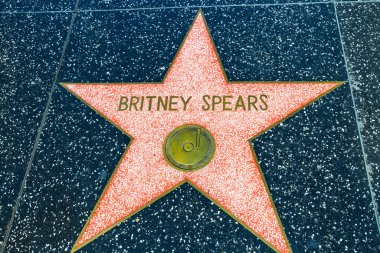 Hollywood yıldızı Los Angeles, ABD 'de Ünlüler Yolu' nda, Britney Spears