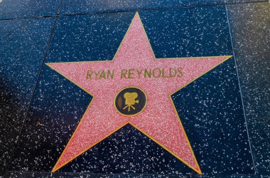 Hollywood yıldızı Los Angeles, ABD 'de Ünlüler Yolu' nda, Ryan Reynolds