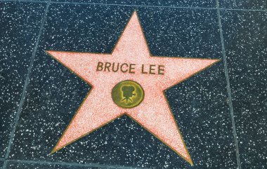 Hollywood yıldızı Los Angeles, ABD 'deki Şöhret Yolu' nda Bruce Lee