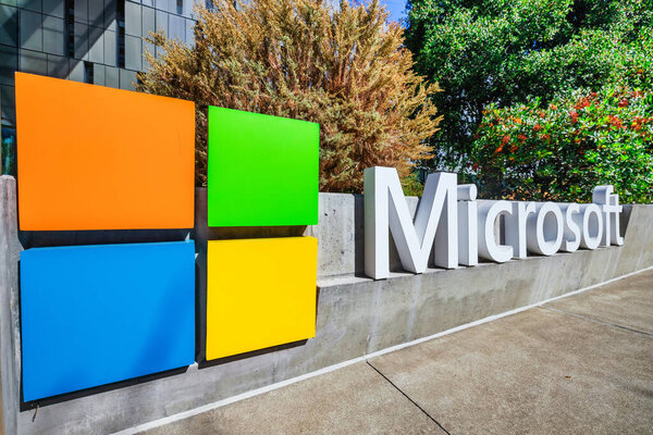 Mountain View, California USA - October 5, 2024, Microsoft Silicon Valley Campus at 1045 Avenida St at Shoreline Blvd in Mountain View, Silicon Valley, San Francisco Bay Area.