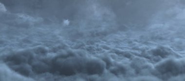 Gece 3D bulutlar gökyüzü arkaplanı oluşturuldu