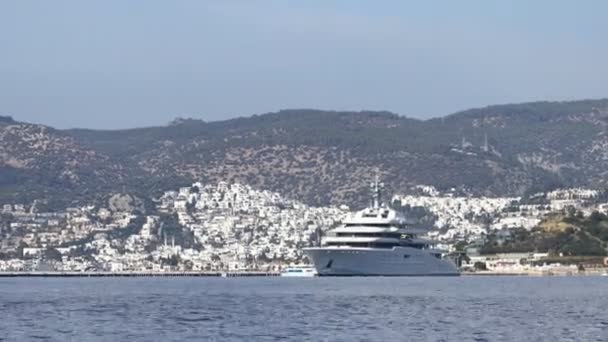 Bodrum Turkey January 2022 Giant Superyacht Eclipse Owned Russian Businessman — Wideo stockowe