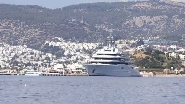Bodrum Turkey January 2022 Giant Superyacht Eclipse Owned Russian Businessman — Vídeo de Stock