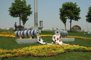 Istanbul, Turkey. 07 April 2015: Fall of Constantinople Captured by Mehmet. Panorama Museum 1453. Details of the final assault of Constantinople. 