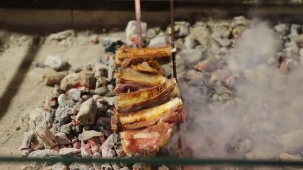 烤羊排 — 图库视频影像