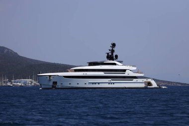 Bodrum, Mugla, Türkiye. 07 Mayıs 2023: Süper lüks yat 