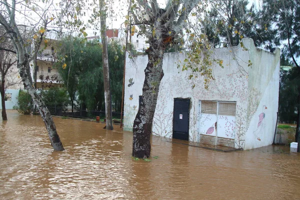 Bodrum Mugla Törökország Január 2014 Erős Eső Esett Népszerű Üdülőhely — Stock Fotó