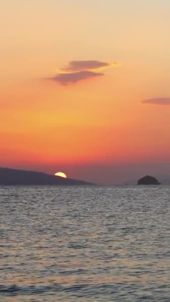 Seaside Town Turgutreis Spectacular Sunsets Bodrum Turkey Vertical Video Social — Stock Video