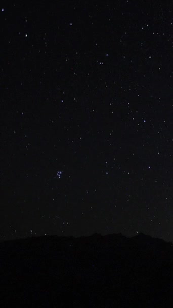 전경에 꼭대기와 은하수의 풍경입니다 Perseid Meteor 미디어를 비디오 — 비디오