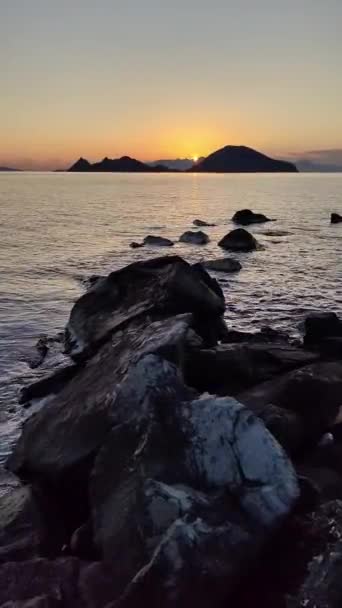 Seaside Town Turgutreis Spectacular Sunsets Bodrum Turkey Vertical Video Social — Stock Video