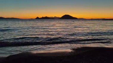 Deniz kenti Turgutreis ve muhteşem gün batımları. Bodrum, Türkiye.