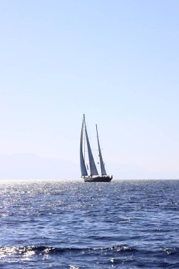 Bodrum, Türkiye, 23 Ekim 2024: Bodrum Yelkenli Kupası, Gulet Tahta Yelkenli ve yelkenli yarışı.