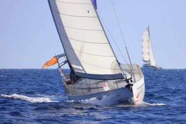 Bodrum, Türkiye, 23 Ekim 2024: Bodrum Yelkenli Kupası, Gulet Tahta Yelkenli ve yelkenli yarışı.