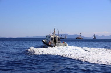 Bodrum, Türkiye, 22 Ekim 2024: Bodrum Yelkenli Kupası, Gulet Tahta Yelkenli ve yelkenli yarışı.