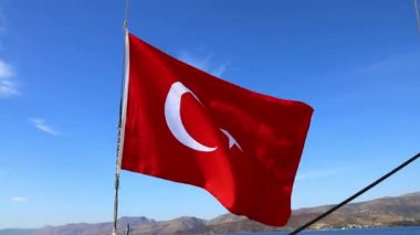 Türkiye 'nin ulusal bayrağı. Ulusal Türkiye bayrağı. Devlet sembolü. Ulusal tatil .