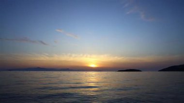 Deniz kenti Turgutreis ve muhteşem gün batımları. Bodrum, Türkiye