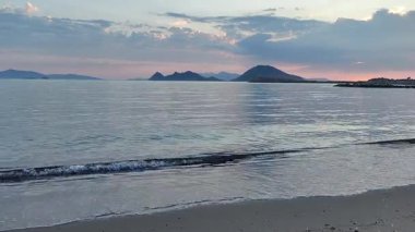 Deniz kenti Turgutreis ve muhteşem gün batımları. Bodrum, Türkiye