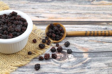 Sağlıklı kurutulmuş meyve. Kurutulmuş üzüm. Sağlıklı gıda organik besin. Kuru üzümlü üzüm..