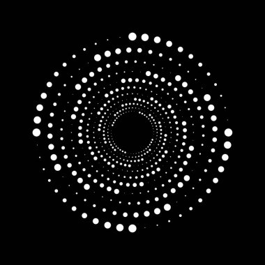 Siyah arkaplan üzerindeki Spirograph soyut ögesi.