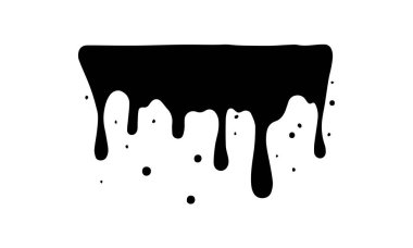 Beyaz arka planda soyut siyah boya damlaları. Kaba bir doku ve dramatik bir kontrast yaratarak sanatsal ve modern bir dokunuş ekliyor