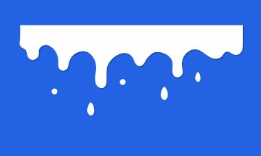 Süt damlaları, yoğurt damlaları veya mavi arka planda krema