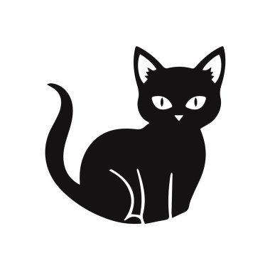 Kedi logosu. Zarif ve minimalist tasarım. Logolar, markalar, mücevherler ve temalı projeler için mükemmel