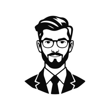 Erkek portresi, şık erkek karakter, havalı erkek tasarımı, yenilikçi moda sanat eserleri.