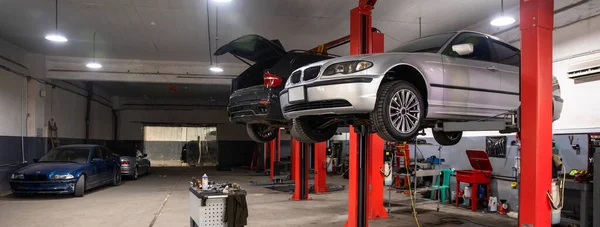 stock image cars in repair and service center