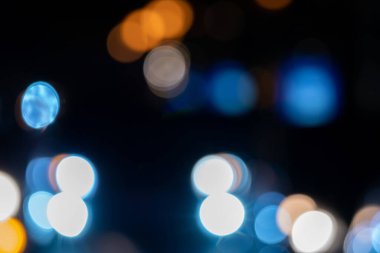Bokeh in the night city as backgroun