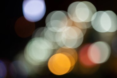 Bokeh in the night city as backgroun