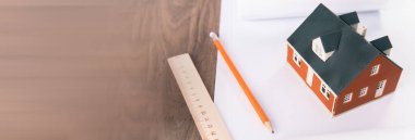 Mimari plan yeni modeli ev görüntü 