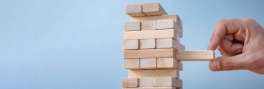 Tahta oyun kulesi hafif tahta çubuk