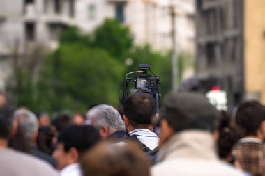 Protest in the city, political uprisings clipart