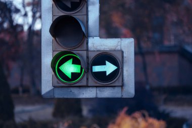 Traffic light showing the way clipart