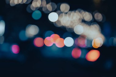 Sokakta yılbaşı ışıkları, bokeh, arkaplan, model