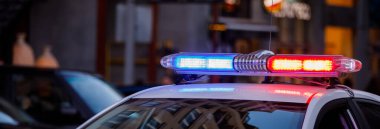 Dışarıda bir polis arabası var. 